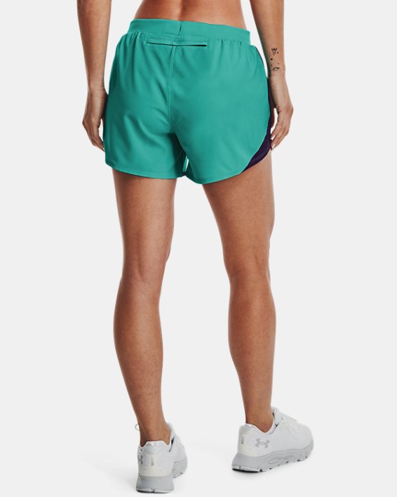 Women's UA Fly-By Elite 5'' Shorts, Green, pdpMainDesktop image number 1